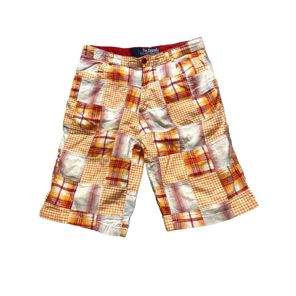 Five Elementz Shorts Adult 38 Orange Red Bermuda‎ Baggy Hip Hop 13" Inseam Mens